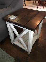 Handmade Farmhouse Style Coffee Table And End Table Customizable Paint Stain And Size Me Farmhouse Style Coffee Table Diy Farmhouse Coffee Table End Tables