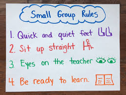 Small Group Rules Chart Kindergarten Smarts