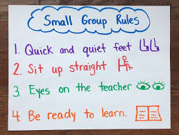 small group rules chart kindergarten smarts