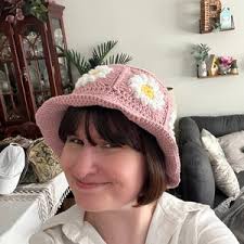 CROCHET PATTERN Granny Square Flower Bucket Hat Pattern Only