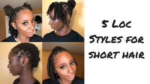 Short equal length wavy haircut. How To Five Loc Styles For Short Hair Mrsbreauxbody Youtube