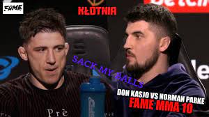 Poznaj kursy bukmacherskie na walki, nasze typy i sylwetki zawodników. Klotnia Don Kasjo Vs Norman Parke Fame Mma 10 Youtube
