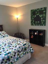 Minecraft Theme Bedroom For Seven Year Old Boy Home Decor Bedroom Themes Minecraft Theme