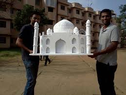Model Of Taj Mahal Fully Made In Thermocol Pop Stick Craft Foam Sculpture Taj Mahal