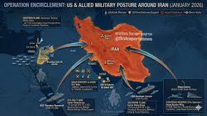 This is what a U.S. Israel military buildup against Iran looks like. A  tightening ring of bases, fleets, and air assets surrounding Iran from  every direction.