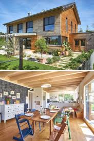Okologisches Landhaus Mit Carport Sonnleitner Bei Diesem Frei Geplanten Einfamilienhaus Ist Die Architektur Auf Da In 2020 Haus Architektur Haus Architektur Haus