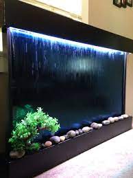 White Lights On Blue Glass Backgr 52 X35 Xxl Waterfall Waterfall Wall Color Changing Lights Water Fountains Outdoor