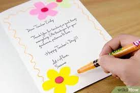 Shows respect for teachers and peers. How To Make A Homemade Teacher S Day Card 7 Steps With Pictures