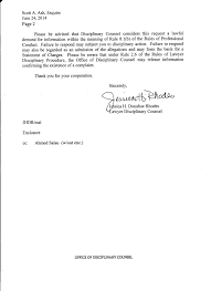 Office Of Disciplinary Counsel Letter To Scott Ash And John Mcginnis For Falsifying Court Records Counseling Court Records Meant To Be