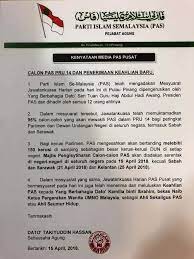 Dikongsikan dan perbincangan diadakan di kalangan rakyat malaysia yang. Calon Pas Pru 14 Dan Penerimaan Keahlian Baru Berita Parti Islam Se Malaysia Pas
