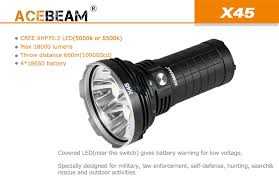 For art studios that don't utilize much natural daylight, 5000k can work perfectly as the primary light source. Nkon Acebeam X45 4x Xhp70 2 Flashlight Neutral White 5000k Acebeam Flashlights Brands Flashlights