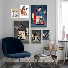 Great savings & free delivery / collection on many items. Superhero Girl Catwoman Thor Batman Wall Art Canvas Painting Nordic Posters And Prints Wall Pictures For Toilet Bathroom Decor Buy At The Price Of 3 60 In Aliexpress Com Imall Com