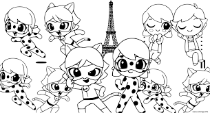 Ce dessin a été mis à la disposition des internautes le 07 février 2106. Coloriage Miraculous Chat Noir Kawaii Fille Dessin Fille A Imprimer