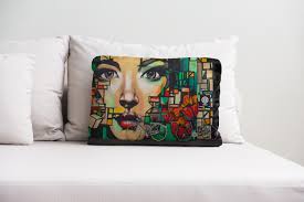 Woman Portrait Graffiti Pillow Cover, Graffiti Pillow Case, Personalized  Gifts, Cubism Cushion Case, Modern Cushion Case, Home Decor,