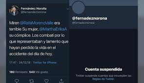We did not find results for: Suspenden La Cuenta De Twitter De Fernandez Norona Despues De Burlarse De La Muerte De Moreno