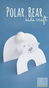 L'enfant touché devient alors l'ours. Polar Bear Kids Craft To Celebrate International Polar Bear Day Brie Brie Blooms Creations Enfant Ours Blanc Bricolages D Hiver