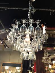 Saw This At Ct Lighting Center This Is Totally Happening Over The Island In The Remodel Wine Glass Chandelier Chandelier Unique Antiques