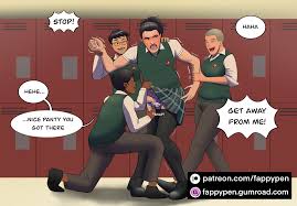 Rule 34 Dev - bully bullying crossdressing english_text fappypen femboy  femdom locker locker_room multiple_girls role_reversal school school_bully  school_uniform schoolgirls sissy skirt_lift student text tomboy|9746389768