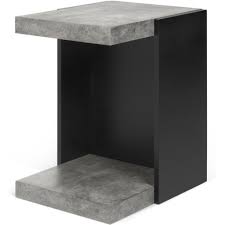 This very particular black rubber and concrete side table with a brass inlay created by slash objects will optimize any furnishing ambient with its innovative design scheme. Temahome Klaus Side Table Concrete Color Pure Black Sportique