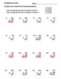 Multiplication Worksheet Generator Subtraction Worksheets Addition Worksheets Worksheet Generator