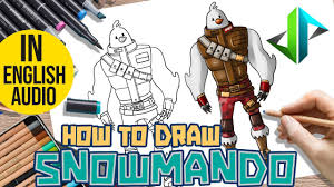 How to unlock snowmando skin in fortnite chapter 2 season 5! Drawpedia How To Draw New Snowmando Skin From Fortnite Step By Step Drawing Tutorial Youtube