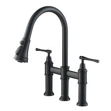 We did not find results for: Transitional Bridge Kitchen Faucet With Pull Down Sprayhead In Matte Black