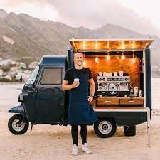 The Coffee Shop Explorer Barista Happy In His Work Use Coffee Truck Coffee Food Truck Mobile Coffee Shop