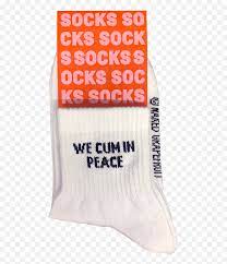 We Cum In Peace Socks - Sock Png,Cum Transparent Background - free transparent  png images - pngaaa.com