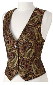 Black And Gold Paisley Vest Ladies Paisley Red Gold Brocade Vest Fancy Dress Design Kids Blouse Designs Kurta Designs Women