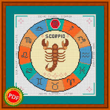 S c o r p i o Larisa Stitch Pisces Cross Stitch Pattern Pisces Zodiac Sign