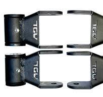 Heavy Duty Greasable Front & Rear Leaf Spring Shackle Set GW 1976-1991
