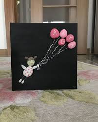 Alya Farkli Isimler Yazilir Hediyelik Tasboyama Cocukodasi Dekorasyon Tuval Art Handmade Stoneart Art Wall Kids Stone Crafts Stone Painting