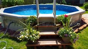 Top 5 Above Ground Pool Landscaping That Every People Need To See Backyard Pool Landscaping Swimming Pool Landscaping Swimming Pools Backyard