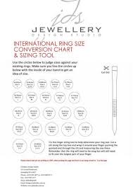 International Ring Size Conversion Chart Sizing Tool By