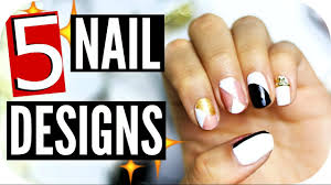 Wir zeigen euch verschiedene varianten mit denen ihr kurze fingernägel mit hilfe von strichen, leo. 5 Einfache Nageldesigns Fur Anfanger Perfekt Fur Alltag Und Schule Sanny Kaur Youtube