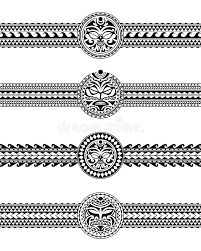 Set Of Maori Polynesian Tattoo Border Tribal Sleeve Pattern Vector Samoan Bracelet Tattoo Design F In 2020 Tribal Armband Tattoo Armband Tattoo Design Tattoo Bracelet