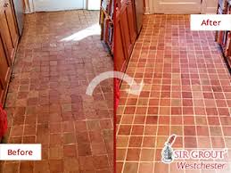 dull terracotta floor in irvington ny