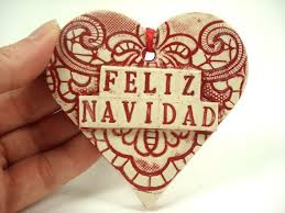 Feliz Navidad Heart Mexican Christmas Ornament On Etsy Mexican Christmas Decorations Spanish Christmas Mexican Christmas