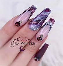 Creative Gel Nail Designs For Short And Long Nails 2020 Fine Wine Are We Ready For Autumn Nails Yet Gel Nail Art Designs Gel Nail Designs Fall Acrylic Nails