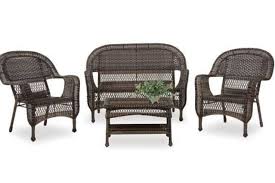 Carlyle Wicker 4 Piece Set Outdoor Furniture Sets Outdoor Furniture Outdoor