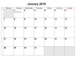 January 2019 Calendar Download In Word Excel Pdf Formats Calendar Word Free Calendar Template Printable Calendar Word