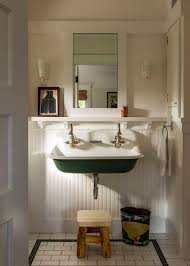 Antique vanities and cabinets instill your bathroom with a warm, classic feeling and a timeless aesthetic that will make your guests feel right at home. Antique Bathroom Design With Green Sink Home Reath Design House Interior