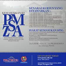 Politeknik sultan mizan zainal abidin dungun, terengganu jabatan matematik, sains & komputer. Mpp Psmza Kemasukan Ke Politeknik Sultan Mizan Zainal Facebook