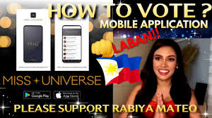 The 2018 miss universe competition will air live sunday, december 16th at 7pm et on fox from bangkok, thailand. How To Vote Miss Universe Rabiya Mateo Asking Filipino People To Support Her In Online Votings Youtube