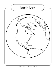 The whole world fits on a small, colorful ball. Earth Day Globe Coloring Page Freeology