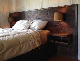 With Reclaimed Wood Headboard Wall Lamp Jpg 800 611 Diy Headboard Wooden Diy Wood Headboard Rustic Wood Headboard