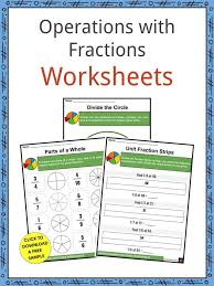 Operations With Fractions Facts Worksheets In 2020 Operations With Fractions Fractions Worksheets Fraction Word Problems