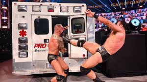 Photos Mcintyre Orton Brutalize Each Other In Wwe Title Ambulance Match Clash Of Champions Randy Orton Wwe Wwe