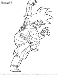Dragon Ball Z Colouring Page Coloring Library