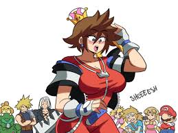 link, princess zelda, cloud strife, princess peach, sephiroth, and 3 more  (final fantasy and 13 more) drawn by tina_fate | Danbooru